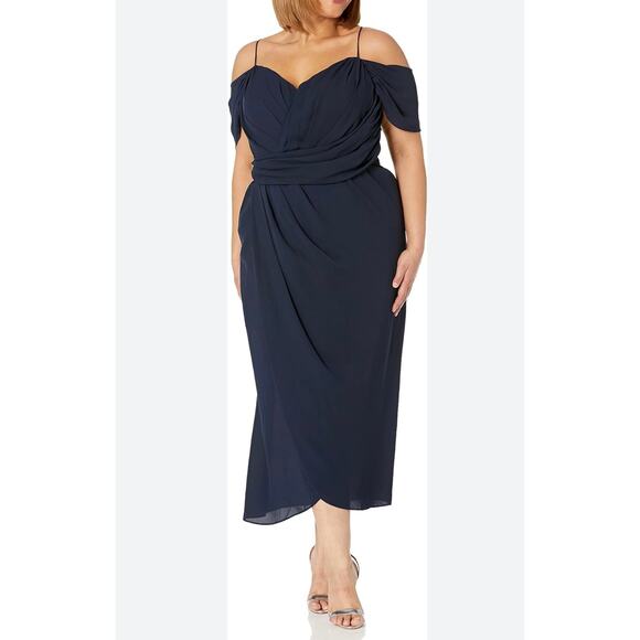 City Chic Entwine Maxi Dress Navy Size 14 - Picture 1 of 10